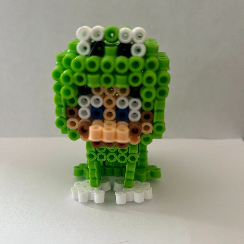 3D Perler Bead Figurine of Frog Mario